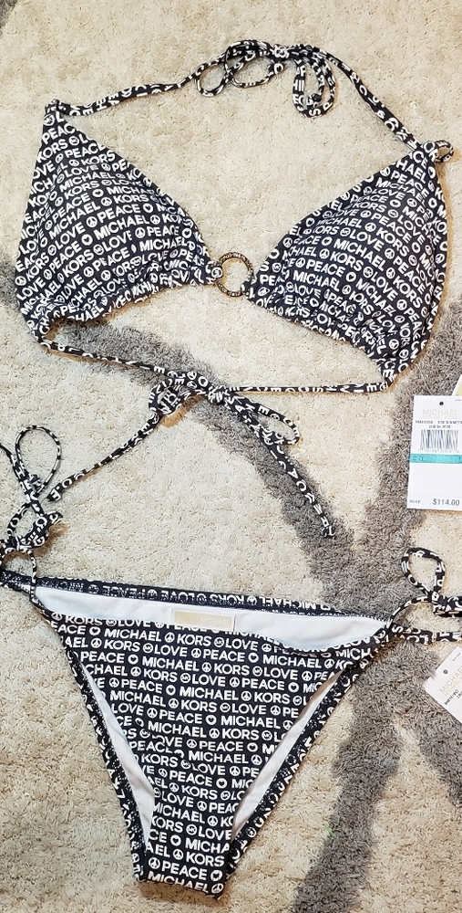 Michael Kors 2020 2 piece swimsuit w/logo. String.